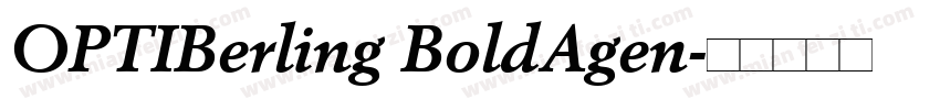 OPTIBerling BoldAgen字体转换
